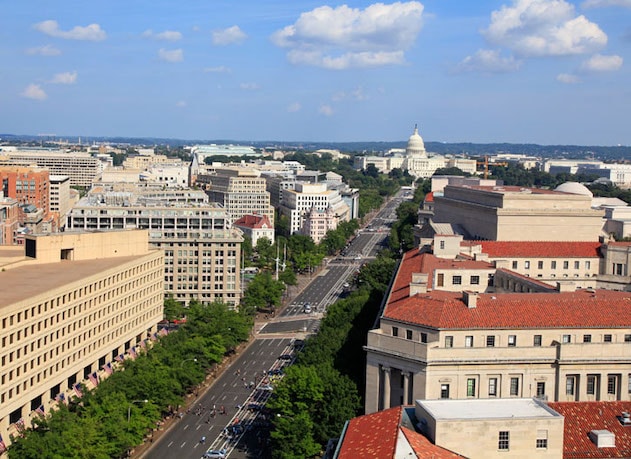 Aerial view of DC