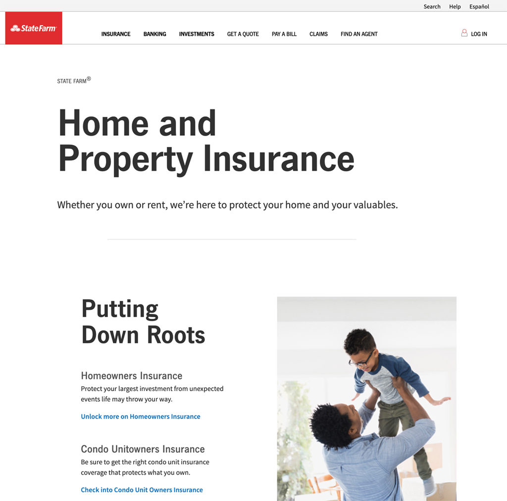 State Farm Website Home Insurance Page