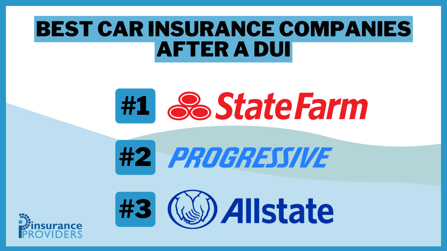 Find The Top 10 Auto Insurance Providers After a DUI: State Farm, Progressive, and Allstate