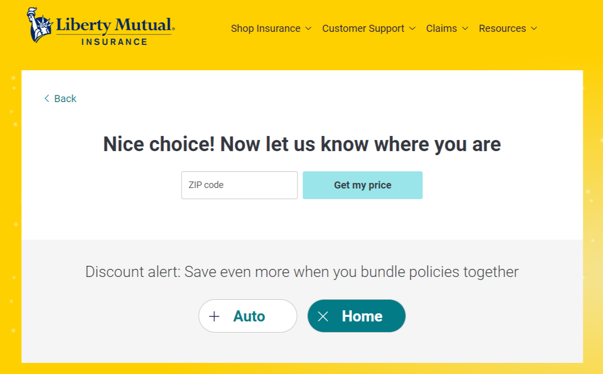 Liberty Mutual Home Insurance Online Quote Instructions Zip Code